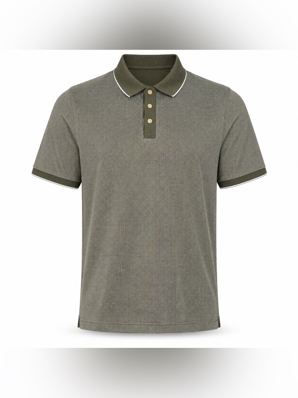 Joseph Abboud Olive Green Polo with Contrast Trim